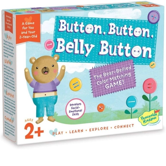 Briarpatch Other - Peaceable Kingdom Button Belly Button Game kids game toy coloring for 2yr